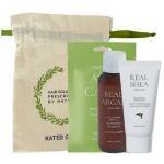 Набір мініатюр з шампунем Rated Green Real Argan (шампунь Real Argan, маска саше Avocado, міні термокрем Real Shea)