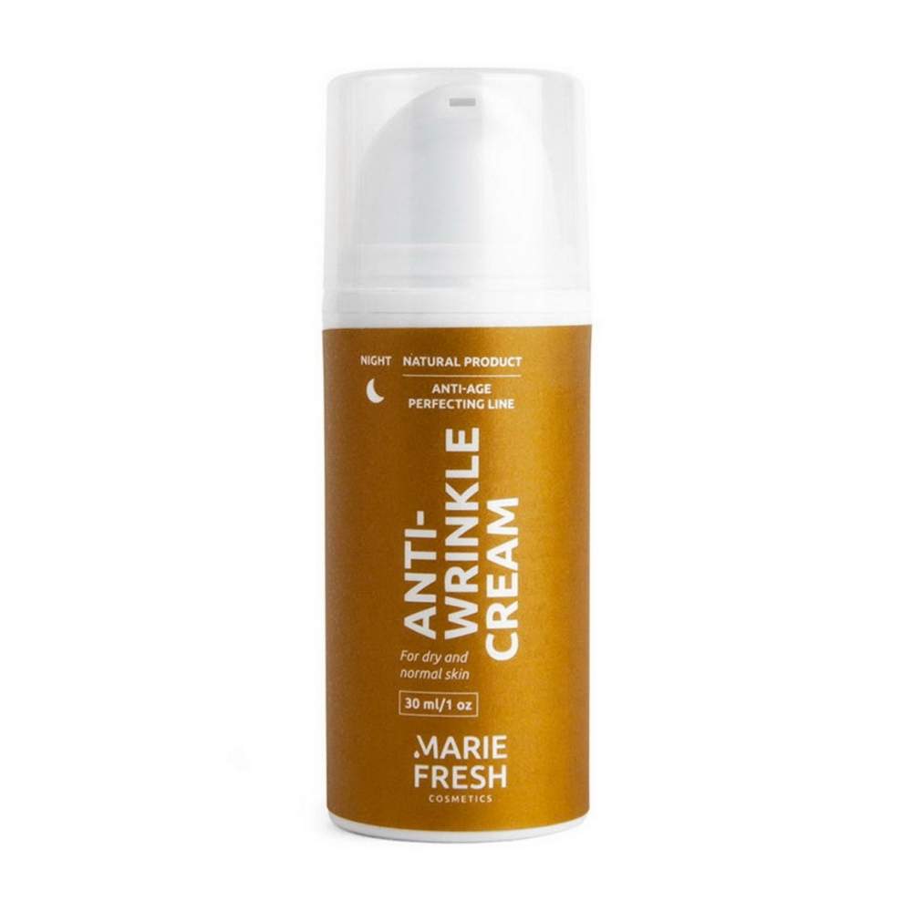 Нічний крем Проти зморшок для сухої та нормальної шкіри Marie Fresh Cosmetics, 30 мл