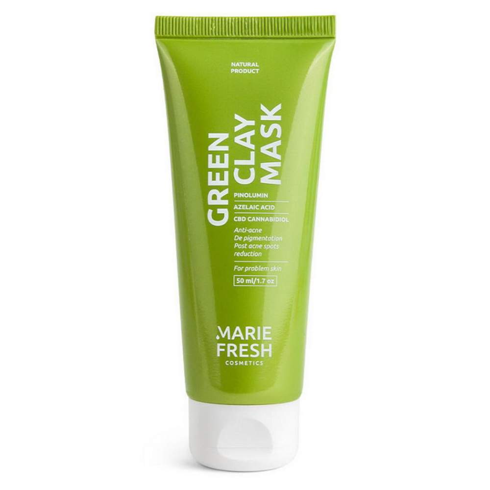 Маска з зеленою глиною, азелеїновою кислотою та бісабололом Marie Fresh Cosmetics Green Clay Mask 50 ml