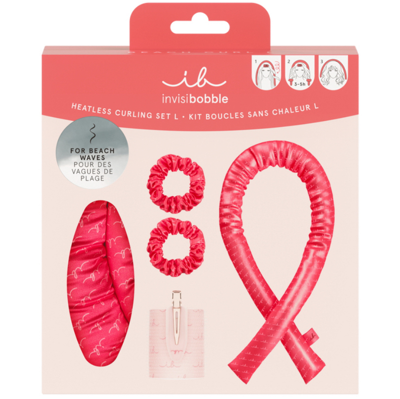 Подарунковий набір (2 резинки SPRUNCHIE, 1 бігуді та 1 стрічка) invisibobble GIFT SET Beach Curl L