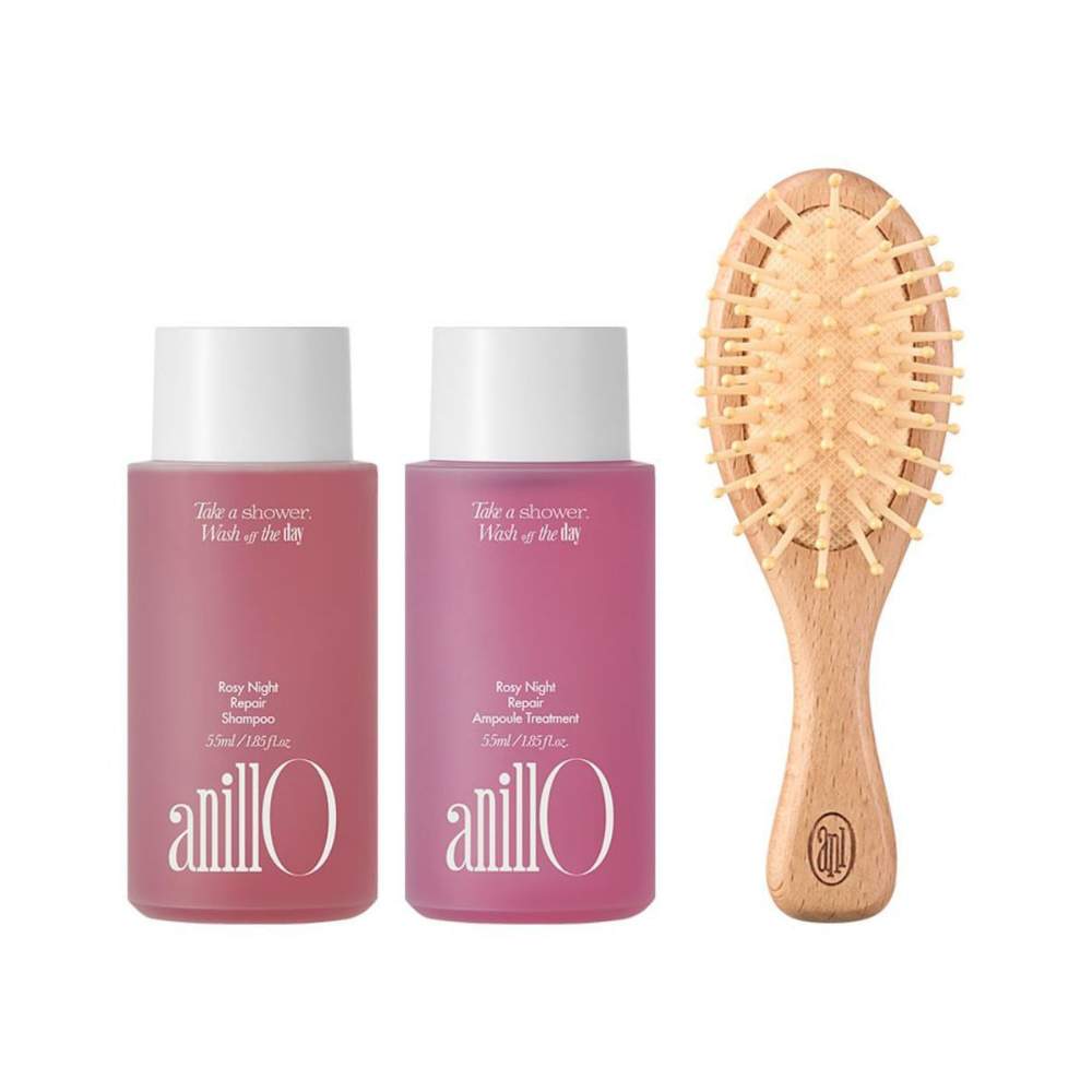 Набір для волосся anillO Rosy Night Repair Hair and Brush SET
